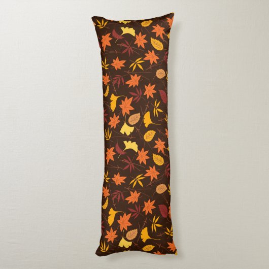 Thanksgiving Maple Fall Pattern Body Pillow ボディピロー (裏面 (縦))