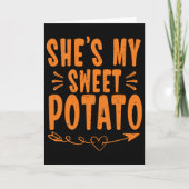 Thanksgiving Matching Couple She's My Sweet Potato カード (正面)
