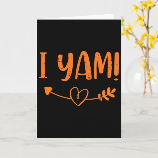 Thanksgiving Matching Couple She's My Sweet Potato カード (黄色い花)