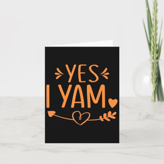 Thanksgiving Matching Couples Outfit Sweet Tato Ye カード (正面)