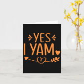 Thanksgiving Matching Couples Outfit Sweet Tato Ye カード (黄色い花)