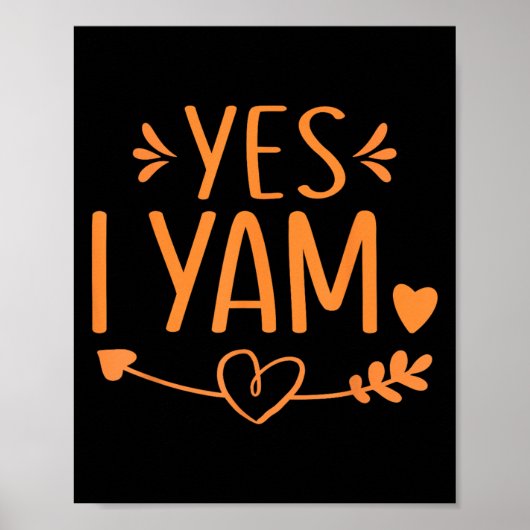 Thanksgiving Matching Couples Outfit Sweet Tato Ye ポスター (正面)