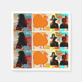 Thanksgiving Modern Art Collage スタンダードカクテルナプキン (正面)