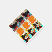 Thanksgiving Modern Art Collage スタンダードカクテルナプキン (角)