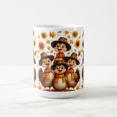 Thanksgiving Mug with turkeys family コーヒーマグカップ (中央)