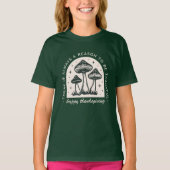 Thanksgiving mushroom magical forest dark green tシャツ (正面)