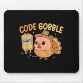 Thanksgiving Nurse Code Gobble Funny Rn Cna Medica マウスパッド (正面)