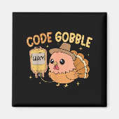 Thanksgiving Nurse Code Gobble Funny Rn Cna Medica マグネット (正面)