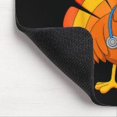Thanksgiving Nurse Turkey Nurses Scrub Top Nursing マウスパッド (コーナー)