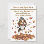 Thanksgiving Open House Invitation | Dog Friendly 招待状 (正面)