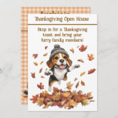 Thanksgiving Open House Invitation | Dog Friendly 招待状 (正面/裏面)