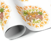 Thanksgiving Orange Bohemian Mandala Autumn Leaves ラッピングペーパー (ロールコーナー)