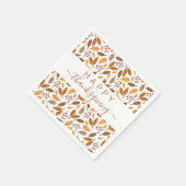 Thanksgiving Paper Napkins – Fall Leaves Design スタンダードカクテルナプキン (角)