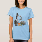 Thanksgiving Pilgrim Duck Couple Tシャツ (正面)