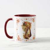 Thanksgiving Pilgrim Girl Coffee Mug マグカップ (左)