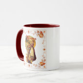 Thanksgiving Pilgrim Girl Coffee Mug マグカップ (正面左)