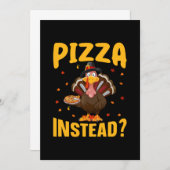 Thanksgiving Pizza Instead 招待状 (正面/裏面)