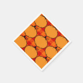 Thanksgiving Plaid Pumpkin Drawing スタンダードカクテルナプキン (角)