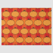 Thanksgiving Plaid Pumpkin Drawing 薄葉紙 (正面)