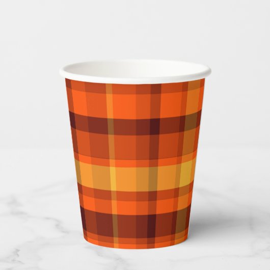 Thanksgiving Plaid with Maple Leaf 紙コップ (裏面)