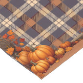 Thanksgiving Plaid with Pumpkin border ロングテーブルランナー (コーナー)