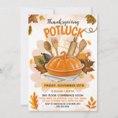 Thanksgiving Potluck Invitation 招待状 (正面)