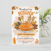 Thanksgiving Potluck Invitation 招待状 (スタンド正面)