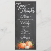 Thanksgiving Prayer Card Table Decor プログラム (正面)