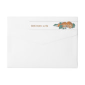 Thanksgiving Pumpkin与えが感謝してい戻る ラップアラウンドラベル (裏面)