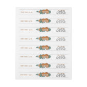 Thanksgiving Pumpkin与えが感謝してい戻る ラップアラウンドラベル (シート)