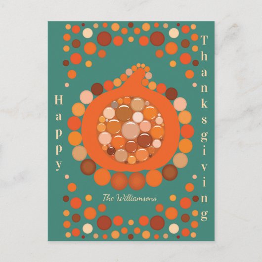 Thanksgiving Pumpkin ポストカード (正面)