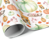 Thanksgiving pumpkin Decor Fall Farmhouse ラッピングペーパー (ロールコーナー)