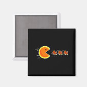 Thanksgiving Pumpkin E Chasing Turkey Gamer Men Wo マグネット (正面/裏面)