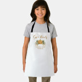 Thanksgiving Pumpkin Give Thanks Cooking Crew Kids エプロン (インサイチュ)