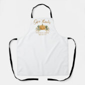 Thanksgiving Pumpkin Give Thanks Cooking Crew Name エプロン (正面)