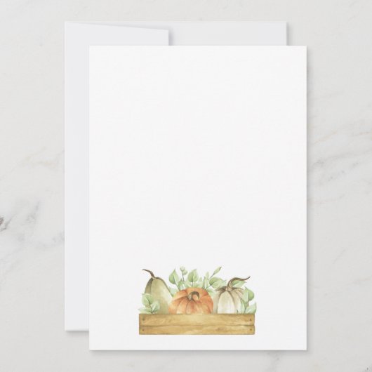 Thanksgiving Pumpkin Leaves Dinner 招待状 (裏面)