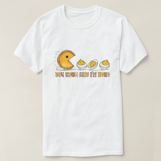 Thanksgiving Pumpkin Pie Chasing, Funny Fall Desse Tシャツ (デザイン正面)