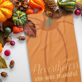 Thanksgiving Pumpkin Thankful Kitchen Towel キッチンタオル