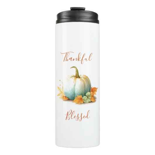 Thanksgiving Pumpkin Water Bottle | Autumn Design タンブラー (正面)