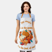 Thanksgiving Pumpkins エプロン (着用した状態)