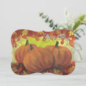 Thanksgiving Pumpkins #1 Fall Autumn Leaves シーズンカード (スタンド正面)