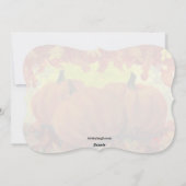 Thanksgiving Pumpkins #1 Fall Autumn Leaves シーズンカード (裏面)