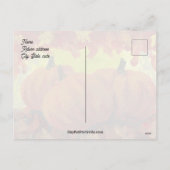 Thanksgiving Pumpkins #1 Fall Autumn Leaves シーズンポストカード (裏面)