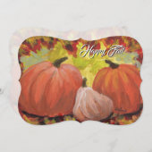Thanksgiving Pumpkins #2 Fall Autumn Leaves シーズンカード (正面/裏面)