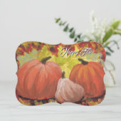 Thanksgiving Pumpkins #2 Fall Autumn Leaves シーズンカード (スタンド正面)
