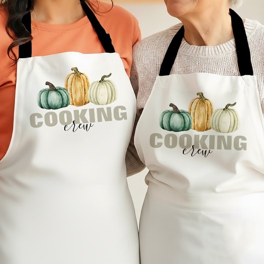 Thanksgiving Pumpkins Cooking Crew エプロン