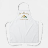 Thanksgiving Pumpkins Give Thanks Cooking Crew エプロン (正面)