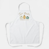 Thanksgiving Pumpkins Give Thanks Cooking Crew エプロン (正面)