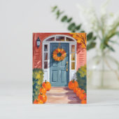 Thanksgiving Pumpkins | Watercolor Autumn Fall ポストカード (スタンド正面)