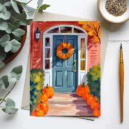 Thanksgiving Pumpkins | Watercolor Autumn Fall ポストカード
